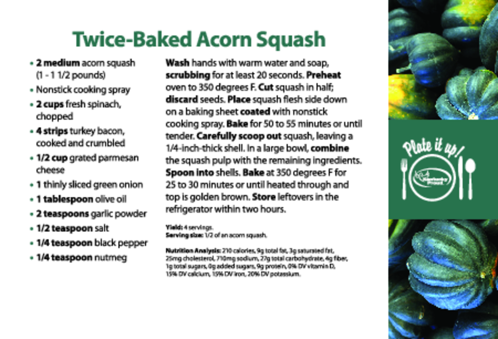 Twice Baked Acorn Squash - Click to go to the Full Recipe